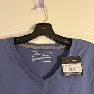Eddie Bauer Men’s V-Neck Tee in Periwinkle Blue